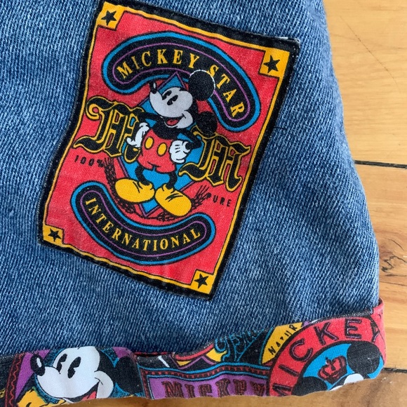 RARE Rainbow Co Disney Mickey Mouse 90s Mom Jean Shorts - Picture 4 of 5